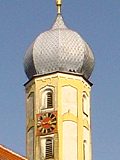 Stefanskirche in E..., vor kurzem ausgebrannt